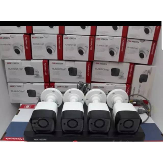 Paket cctv hikvision 8ch 8 camera 5mp 4K 2560p ( komplit tggl psg )garansi resmi