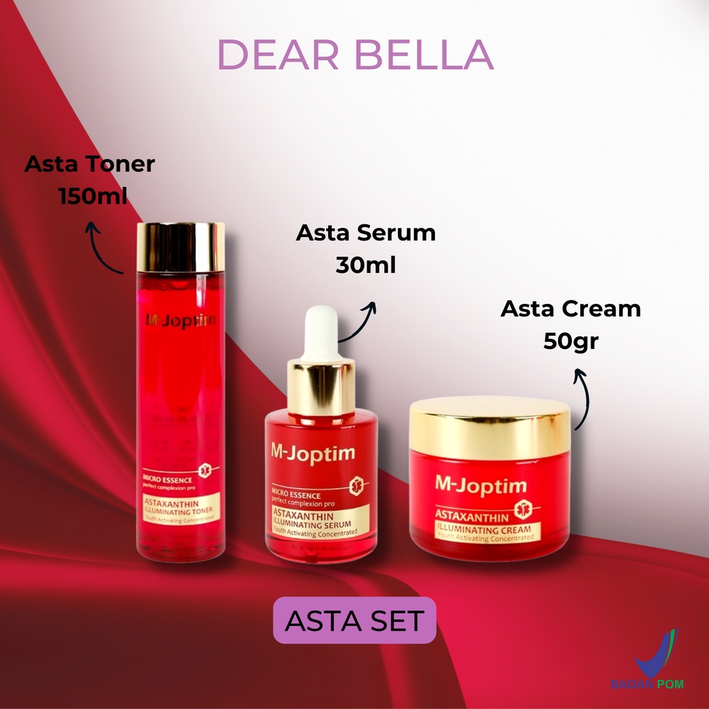 M-JOPTIM Asta Set Astaxanthin Illuminating Set- Toner Serum Cream