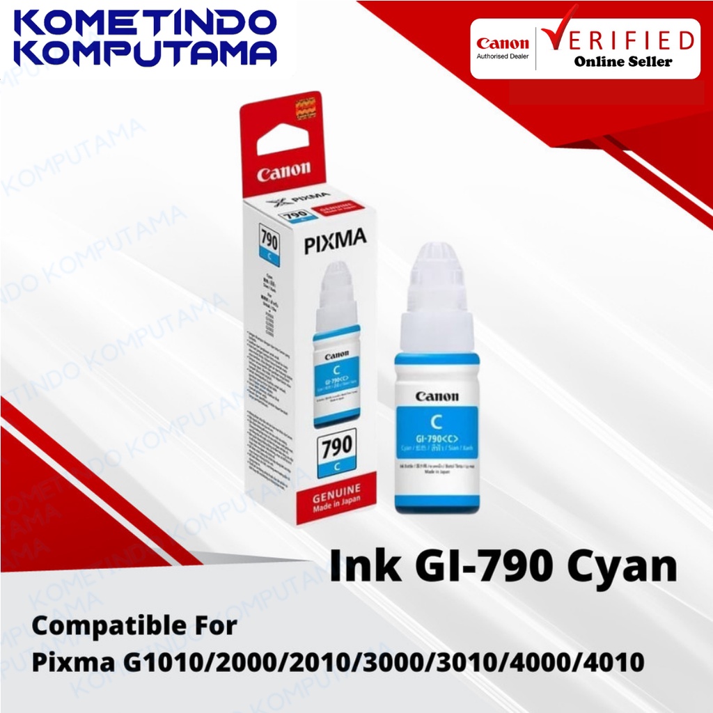 GI 790 Cyan 70ml Tinta Canon Pixma 100% Original GI790 BIRU Botol