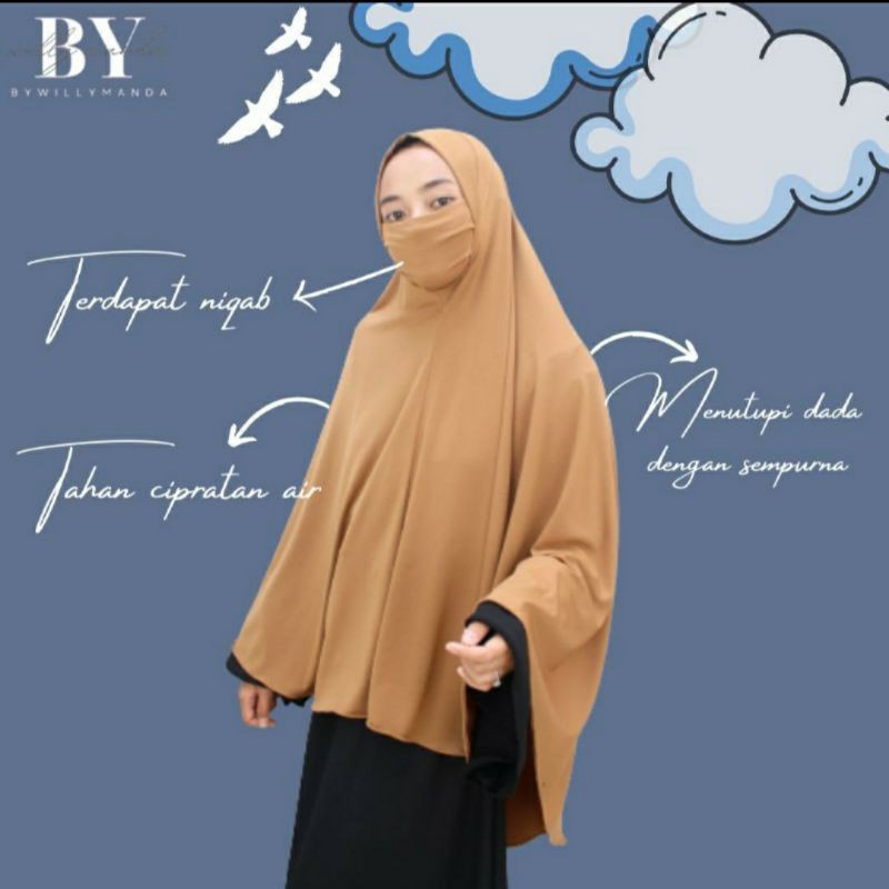 KHIMAR NIQOB JUMBO (jilbab syari) By WM