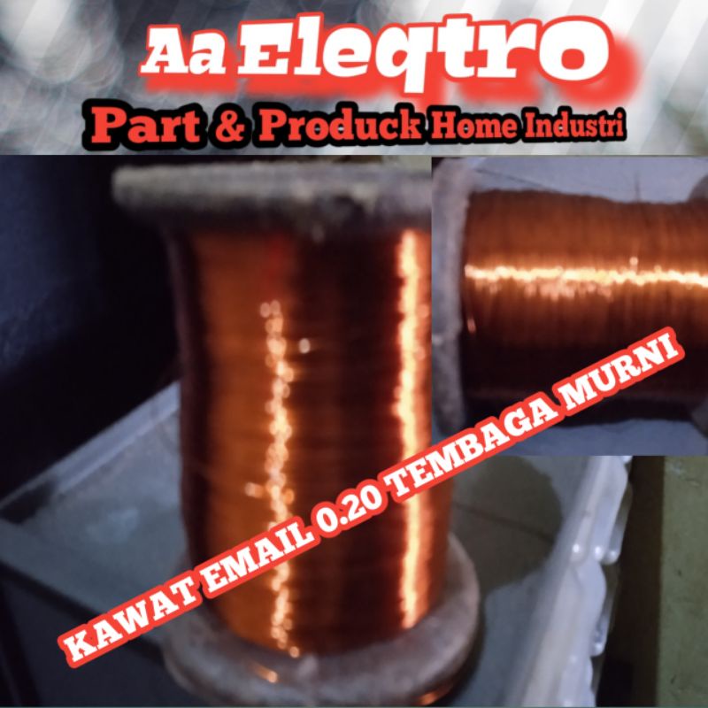 KAWAT EMAIL 0.20 TEMBAGA MURNI VARIAN METERAN