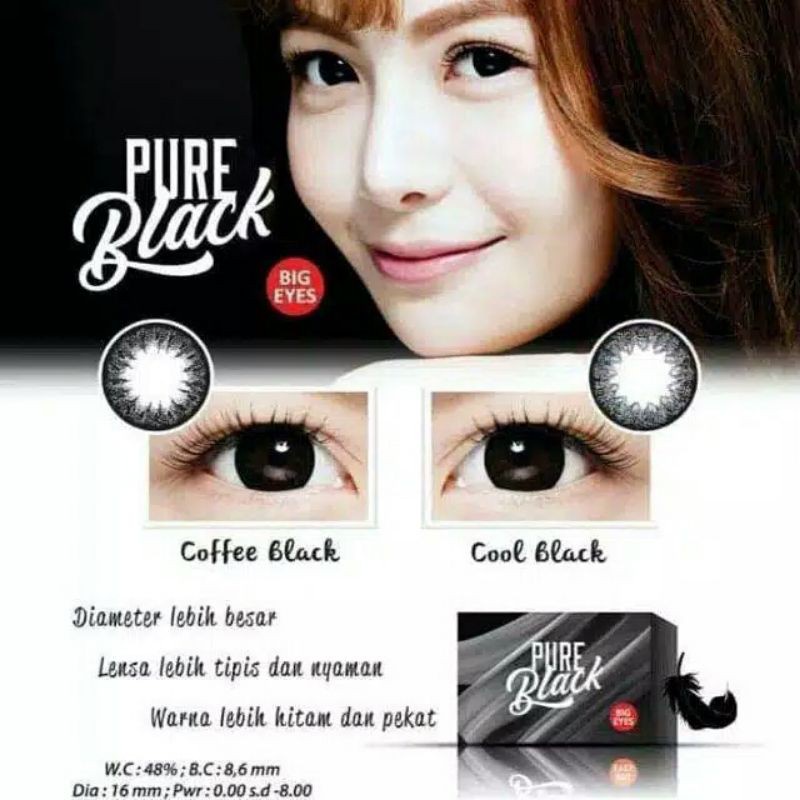 *aschosme* Softlens PURE BLACK ~ Coffee Black &amp; Cool Black