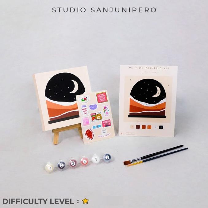 

Mini MOON painting kit / Studio sanjunipero paint by number