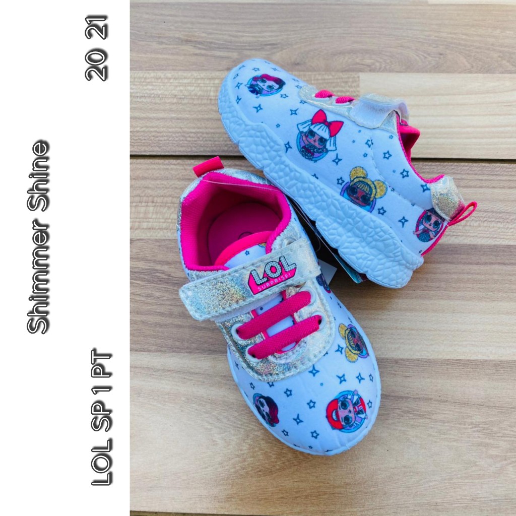 sepatu putih shimmer shine cute