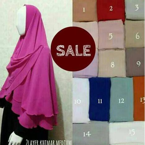 Terbaru Khimar Syari Non Pet 2 Layer