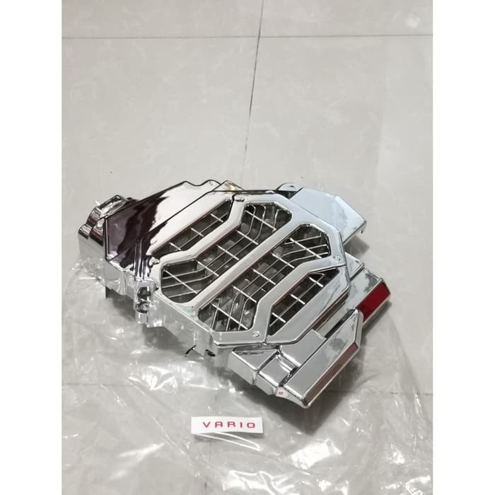 TUTUP COVER RADIATOR VARIO OLD VARIO TECHNO CHROME AKSESORIS SPAREPART MOTOR VARIO FULL ANTI BURAM