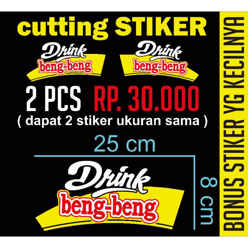 cutting stiker beng-beng drink