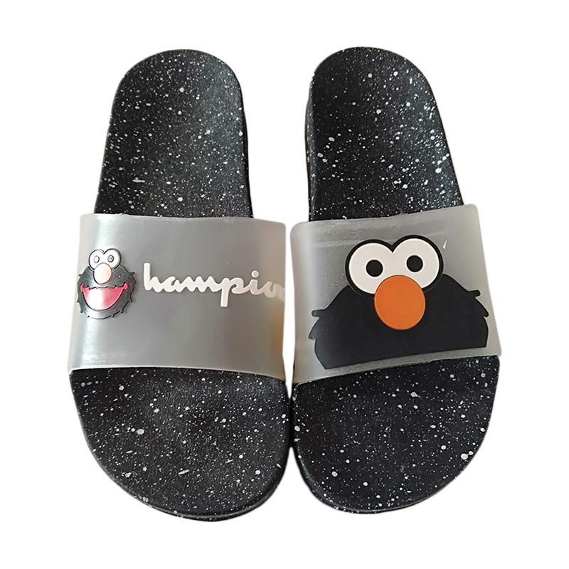 7 7 MDS SANDAL  KOKOP WANITA ELMO  CHAMPION SOLE HITAM 