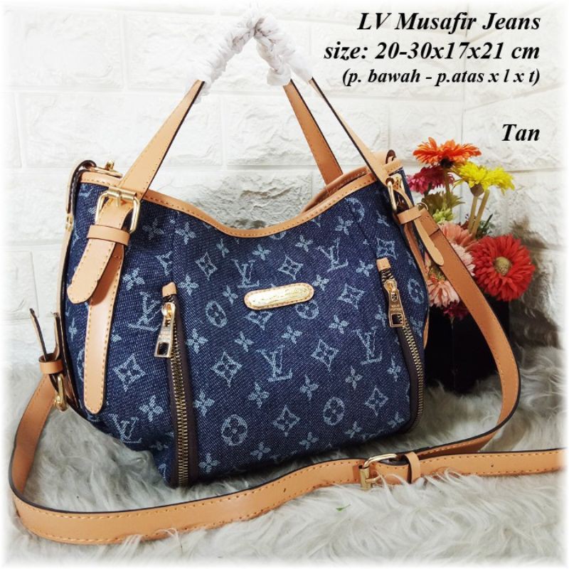 PROMO LV MUSAFIR JEANS MINI WANITA GROSIR SUPPLIER RESELLER TAS IMPORT BATAM MURAH TERMURAH TERLARIS
