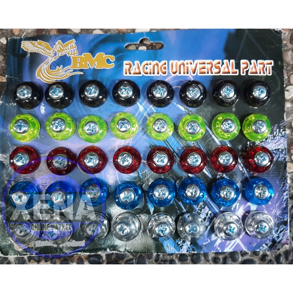 Baut Obeng Posh 40Pcs Sporty Racing Universal || Baut Posh 40Pcs Monel Presisi Tinggi