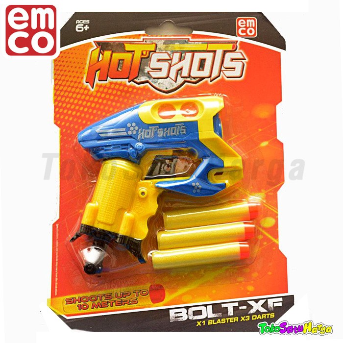 Pistol Mainan Mirip NERF GUN Emco Hot Shots Bolt XF Pocket Pistol Mainan Mirip NERF GUN Emco Hot Shots Bolt XF Pocket