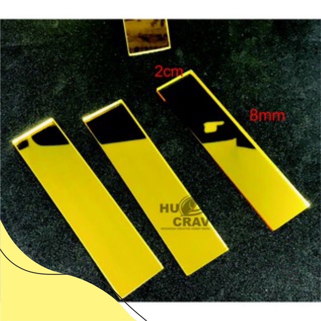 

Bahan Akrilik Papan Nama Dada Acrylic Nametag mirror acrylic gold 2mm