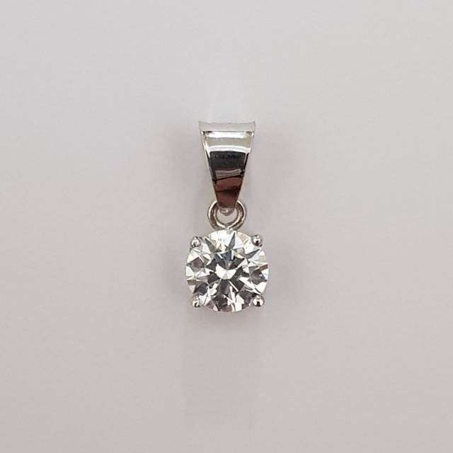 Liontin emas asli kadar 750 model korea liontin soliter kalung korea model berlian