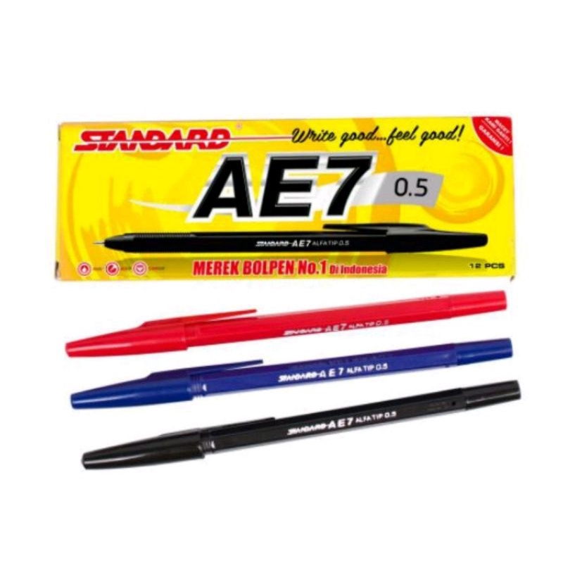 

PULPEN STANDARD AE7 / PEN BOLPOIN STANDARDT AE-7 (12 PCS)