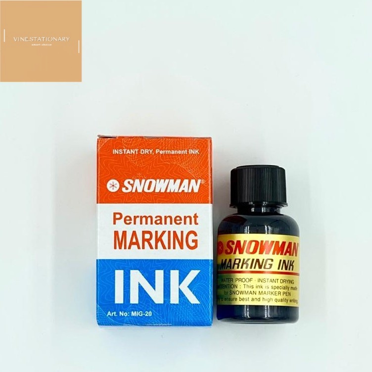 

Refill Tinta Spidol Snowman Permanen Permanent Marking INK MIG 20 / MIG-20/VINE STATIONARY
