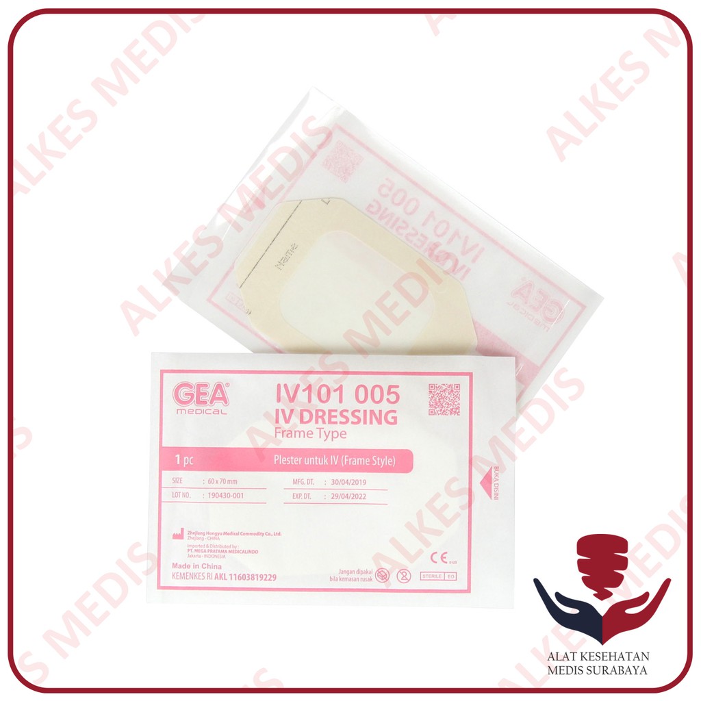 IV Dressing 6x7cm Plester Infus Film Transparan Pasca Operasi  Gea