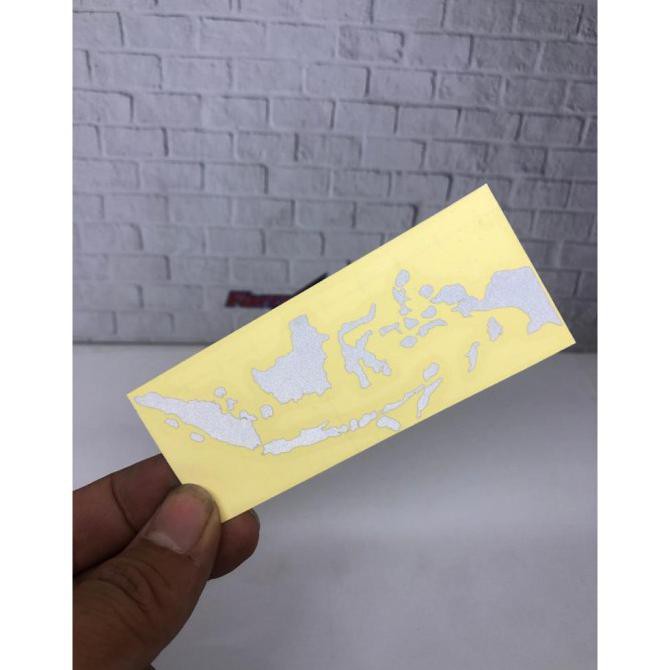 

stiker sticker peta INDONESIA 10 CM sepeda - Putih