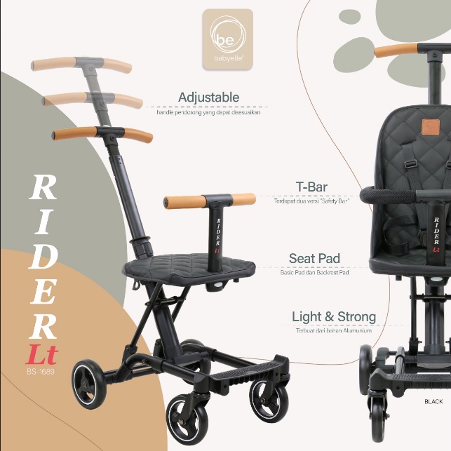 STR22 BABYELLE STROLLER RIDER LT LEATHER EDITION BS1689