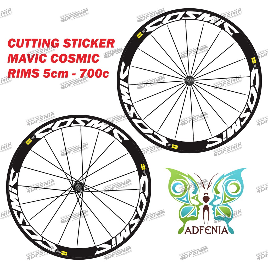 Cutting Stiker Mavic Cosmic SL Velg lebar 5 cm Cutting Sticker Rims Velg Roadbike Fixedgear 700c