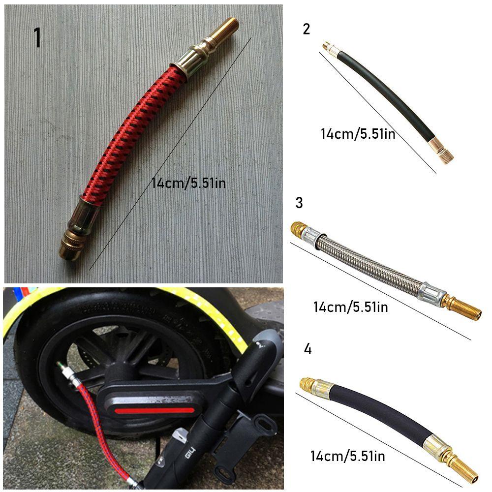 Pineapple Extended Nozzle Stainless Steel Tire Inflator Skateboard Alat Bersepeda Skuter Katup Adaptor