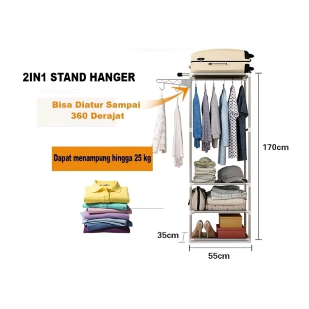 JR Stand hanger rak gantung lemari pakaian