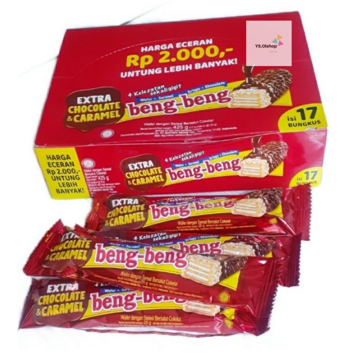 BENG BENG EXTRA CHOCOLATE CARAMEL 25 Gr isi 17 Pcs