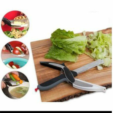 

Clever Cutter Pisau Gunting 2in1 Sayur Daging Serbaguna Multifungsi