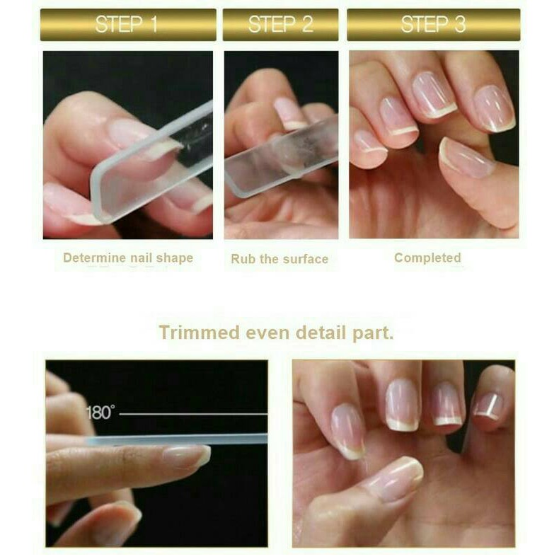nude nail glass nail shiner