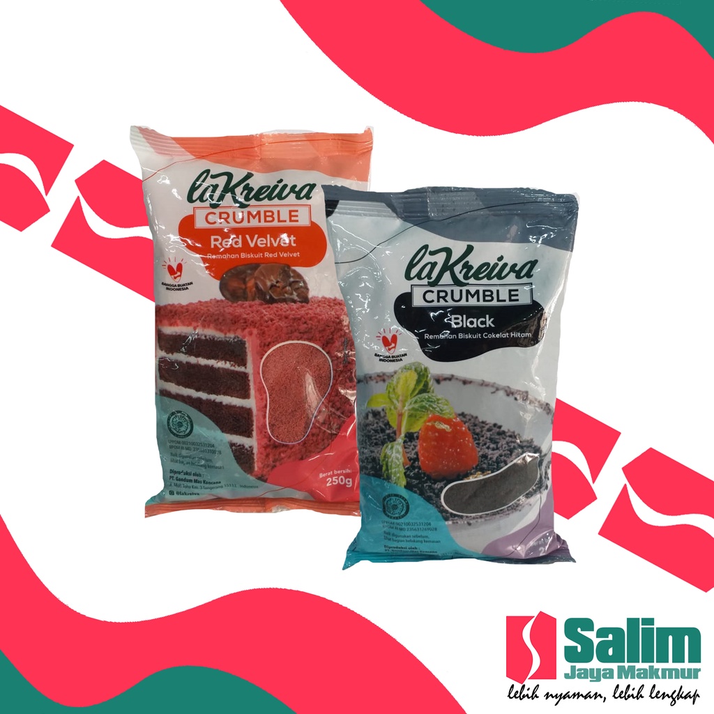 

La Kreiva Crumble Sct 250 Gr, Topping - Topping Renyah untuk Kue & Dessert