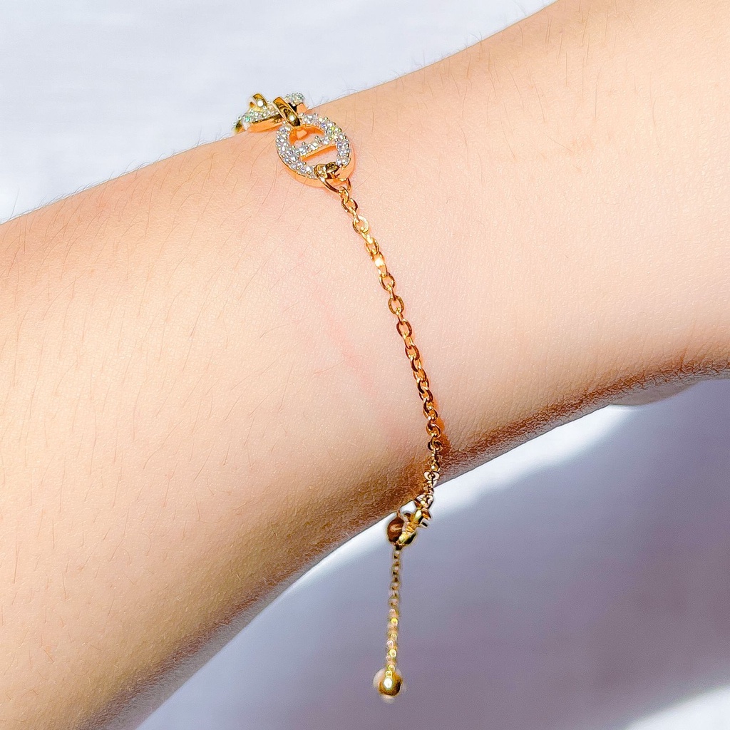 Gelang tangan minimalisRantai tangan SERUT emas asli kadar 700 70 16k adjustable horseshoe diorr adjustable bling permata beige gold panjang 3 tiga gram gr mix whitegold elegan love LVV berlian emas asli kadar 700 70% 16k 22 putih gold rosegold bangle