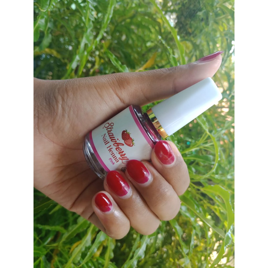 Strawberry Nail Henna 14ml - pacar nail henna original - henna pacar