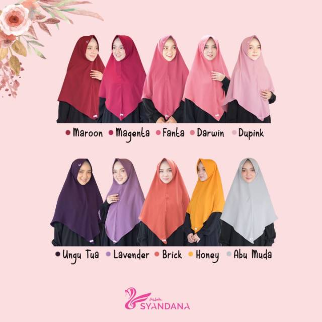 Lisya (lancip syandana) /bergo polos /hijab daily /hijab instan wolfis / khimar syari