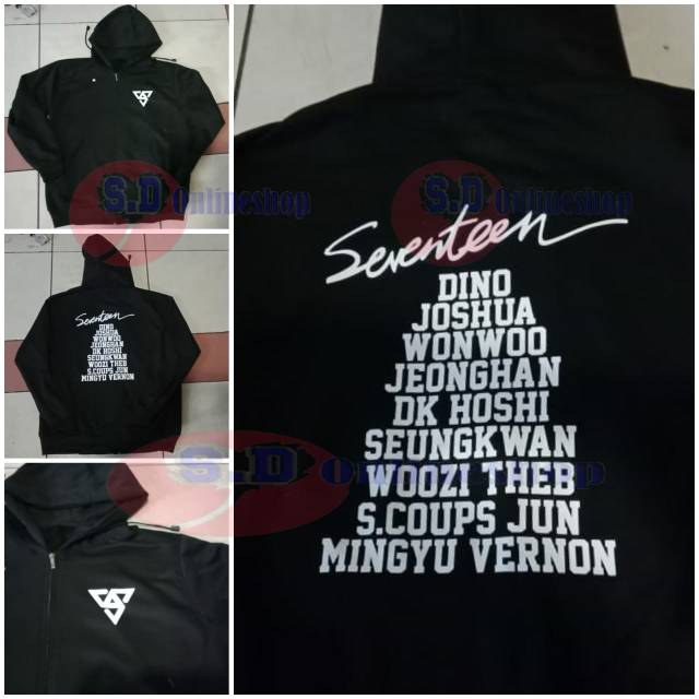 ( BAYAR DITEMPAT) jaket hoodie jumper zipper seventeen kpop member