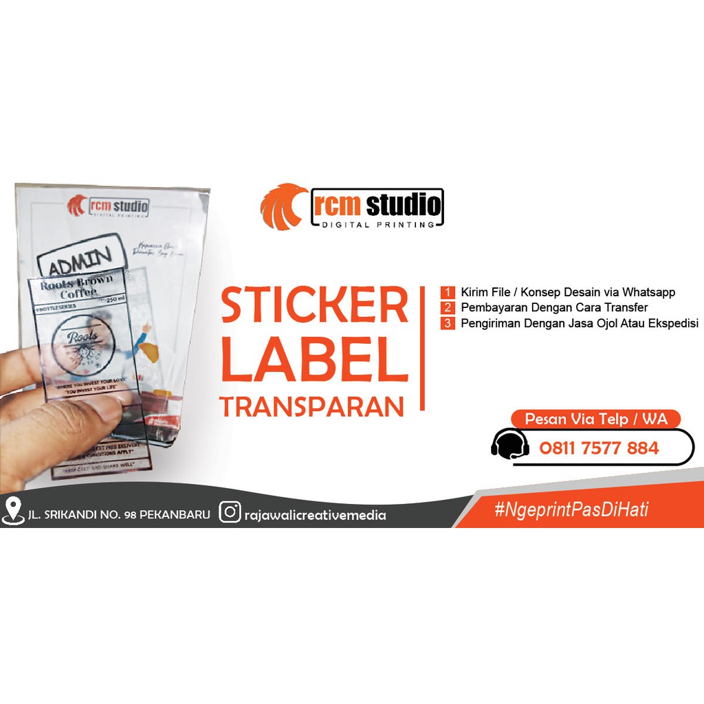 

[BISA COD&FREE ONGKIR SEKITAR PEKANBARU] CETAK STIKER LABEL MAKANAN,MINUMAN TRANSPARAN ANTI AIR