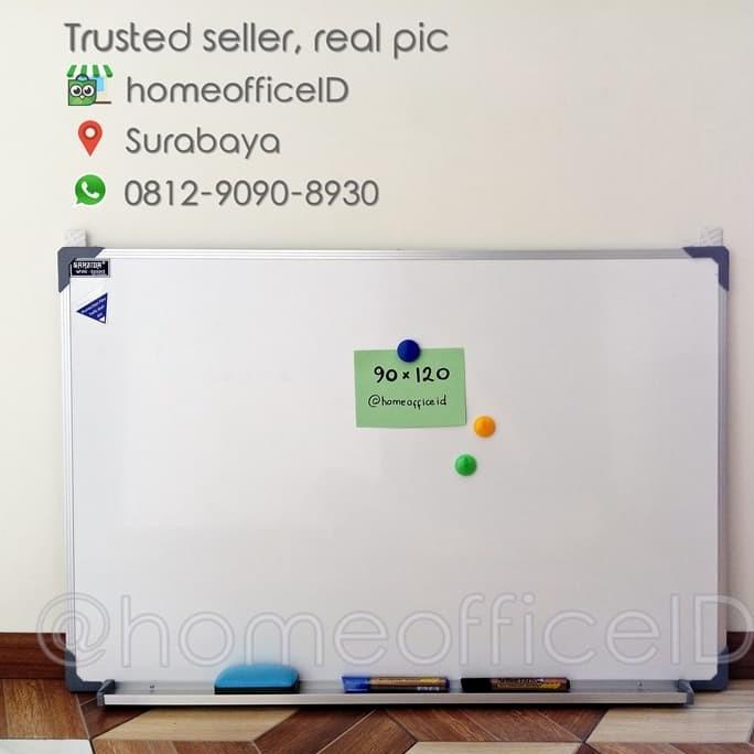 

cusss order] SANZIBA White Board Magnetic 60x120 cm (Papan Tulis Gantung)