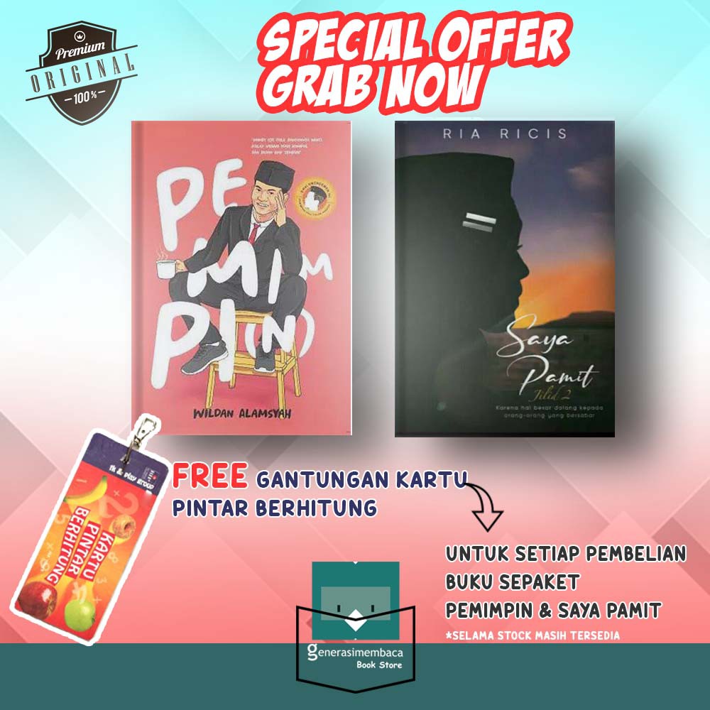 Paket Hemat Buku Pemimpi(n) By Wildan Alamsyah & Saya Pamit Jilid 2 By Ria Ricis Free Gangtungan