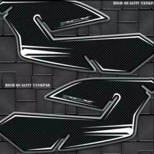 Sidepad pcx 150 lis putih motif carbon variasi motor sticker