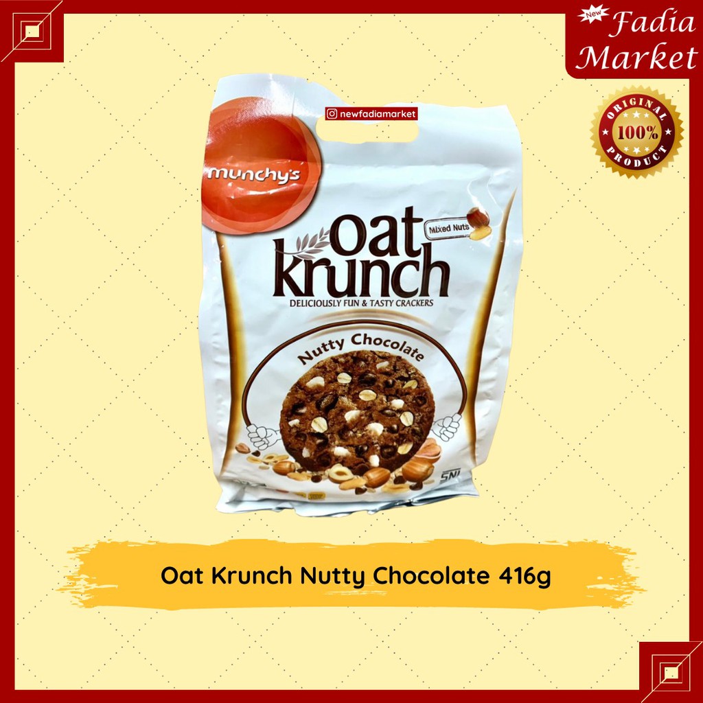 

Oat Krunch (Biskuit Gandum) Nutty Chocolate 416g [16pcs]