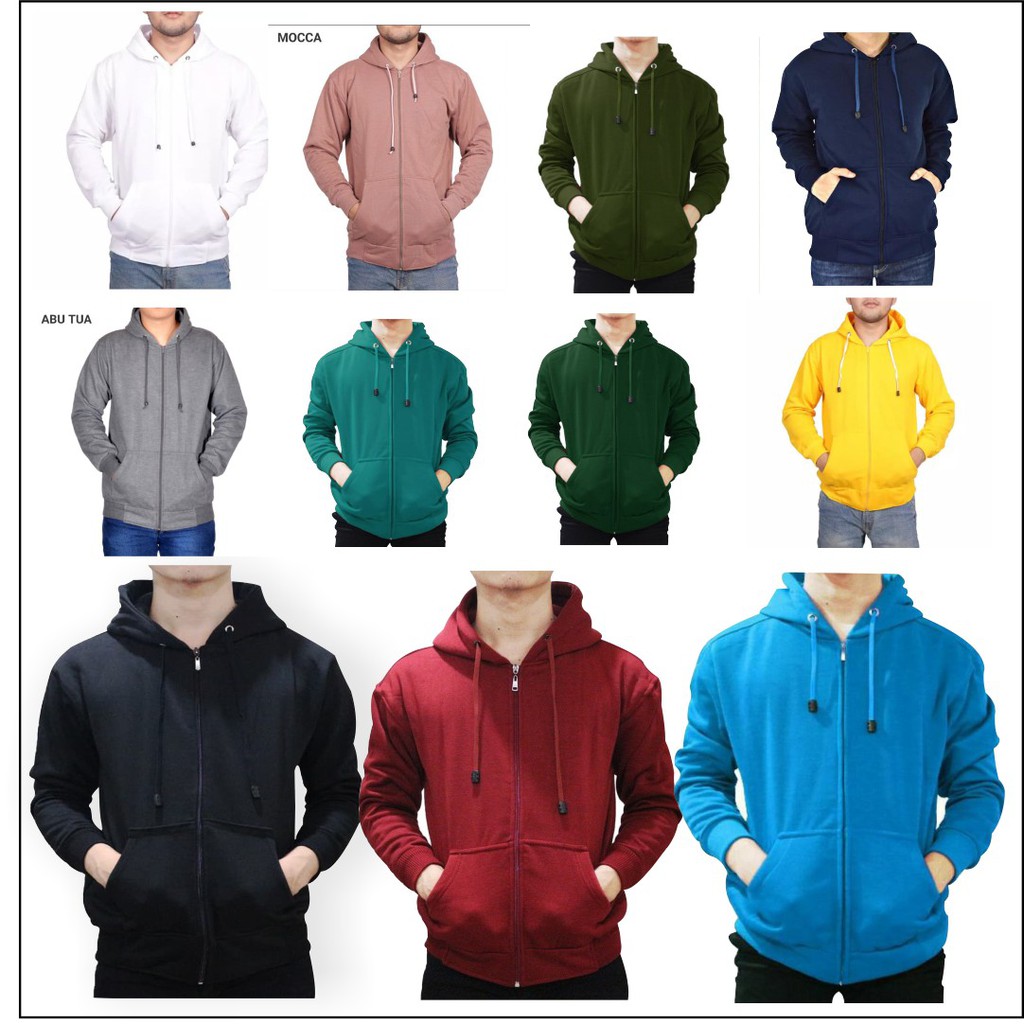 Jaket Zipper Polos Pria Hoodie Zipper Polos wanita Sweater Polos Unisex Reslating denshop