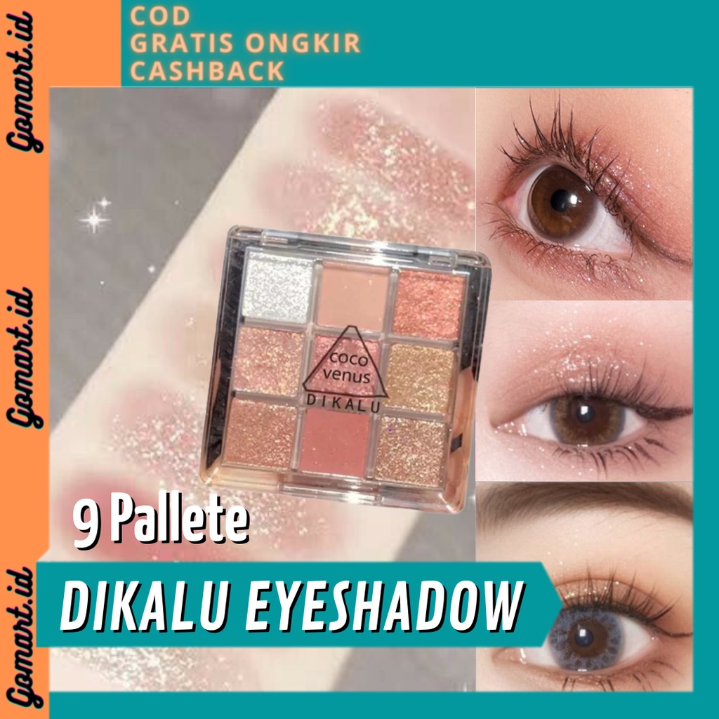 DIKALU Eyeshadow Korean 9 Palette - Eyeshadow 9 Palet - Eyeshadow Waterproof