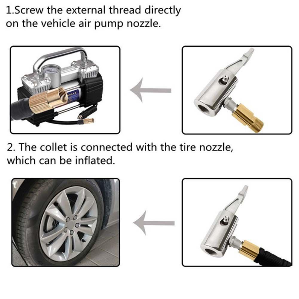 Lanfy Klep Pompa Tiup Tembaga Auto Parts Tyre Valve Adapter Tyre Inflator Klip Ban Mobil Air Chuck