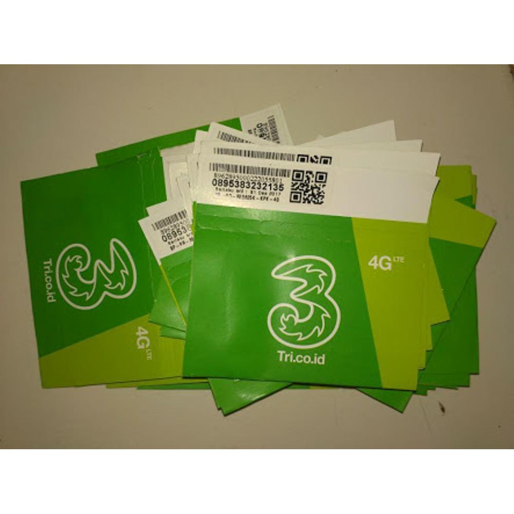 barang KPK tri 4g kartu perdana kosong 10an terakhir