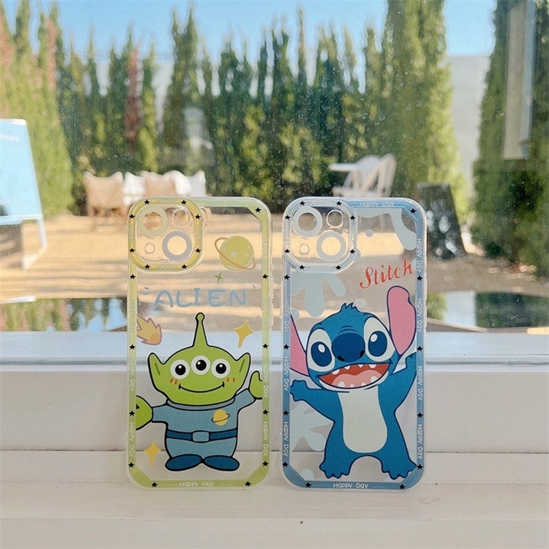 (Ready Stock) Soft Case Tpu Motif Kartun Untuk Iphone 11 Pro Max 13 12 Pro Max X Xr Xs Se 2020 Max 7 Plus 8 7 Plus Cute Cartoon Character Couple TPU Soft Silicone Precision Hole Protection Phone Back Cover