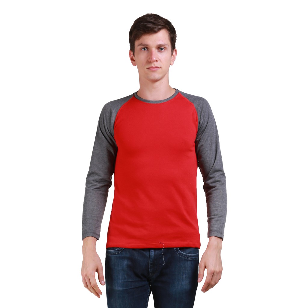 KAOS POLOS PRIA KATUN COMBED 30s LENGAN PANJANG