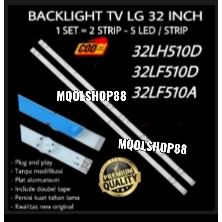 BACKLIGHT LED TV LG 32 INC 32LH510 32LF510 32LH510D 33LF50D 32LF510A