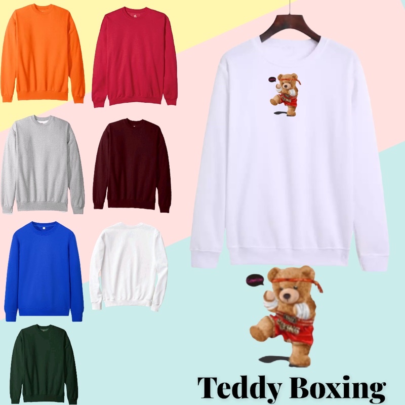 Sweter Unisex pria Wanita Sablon DTF Lengan panjang