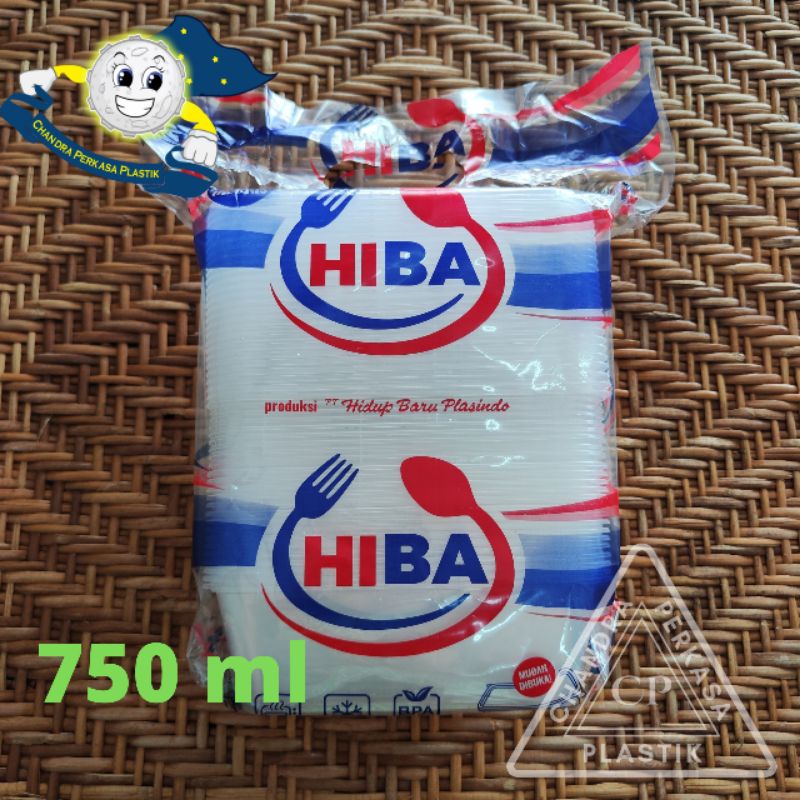 Thinwall HIBA BPA FREE 750 ml Rectangle - 25 pcs
