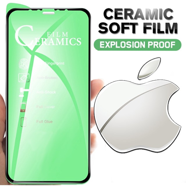 IPHONE 6+/7/8/7+/8+/X/XS/XR/XS MAX/11/11 PRO/11 PRO MAX TEMPERED GLASS CERAMIC FILM FULL LAYAR