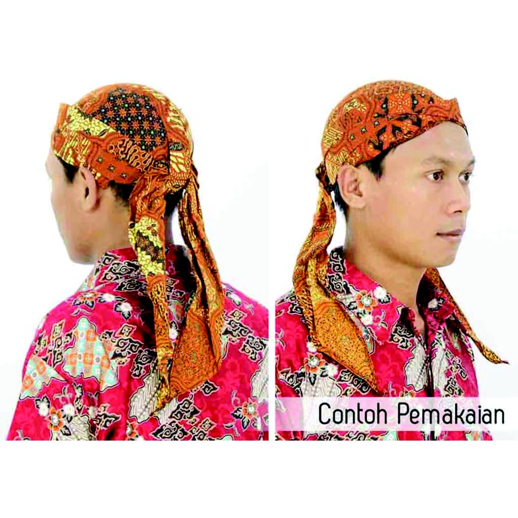 Blangkon Solo Batik  Sliwir / Kuncir ( Packing Dus )