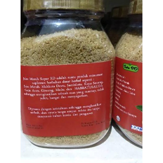 

COD-> Jahe Merah Super RD Toples 330gr plus Habbatussauda G!nseng dan Madu W